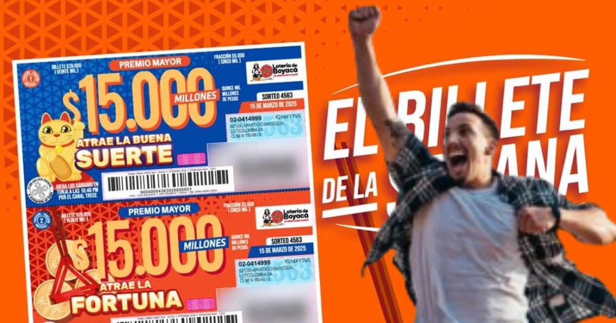 Resultado de la Lotería Boyacá hoy, 15 de marzo de 2024