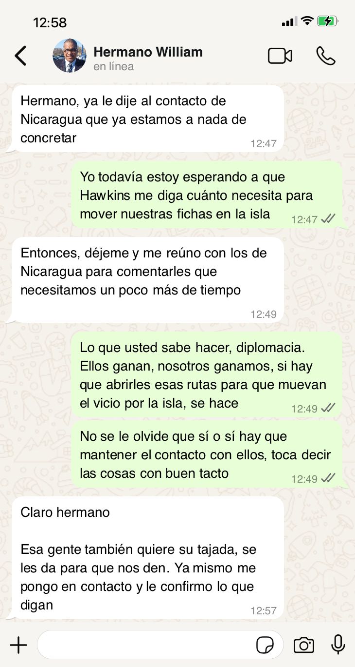 Se filtraron los chats!”: los Bush y el cuento del narco con Nicaragua en San Andrés