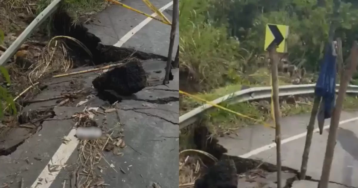 La falla geológica pone en peligro a través de Bucaramang en Bogot