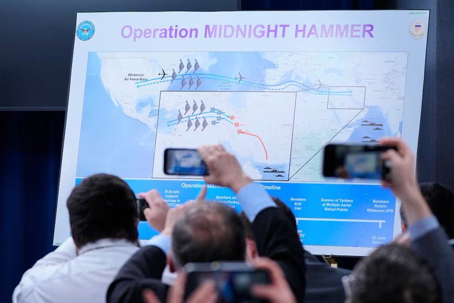 Las plantas nucleares en Irán fueron atacadas con 125 aviones y 75 misiles, incluidas 14 bombas anti búnker