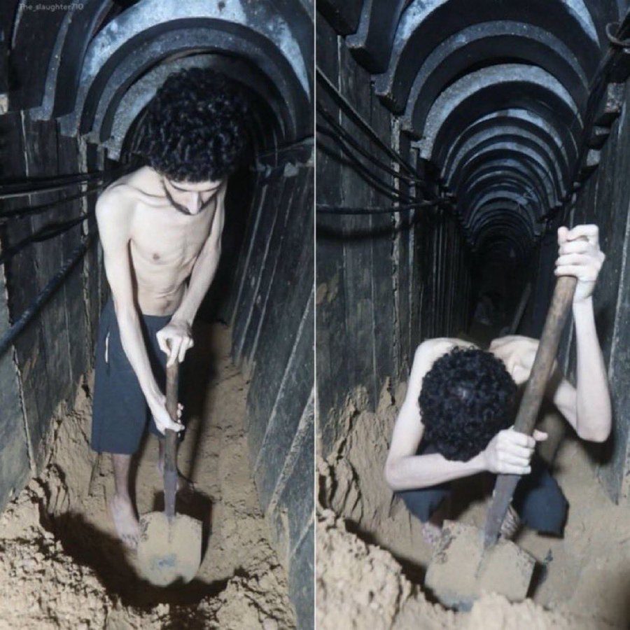 Hamas difiere un video de un joven rehén de Hosteli que cavó su propia tumba
