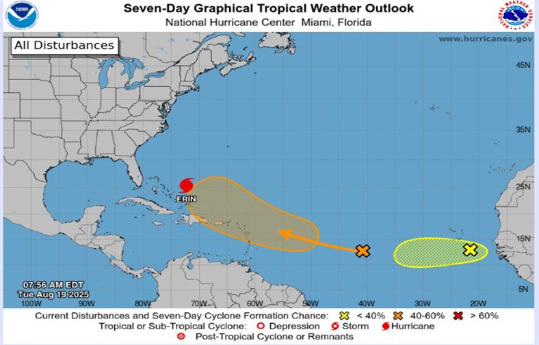 Nueva onda tropical avanza por el Atlántico tropical