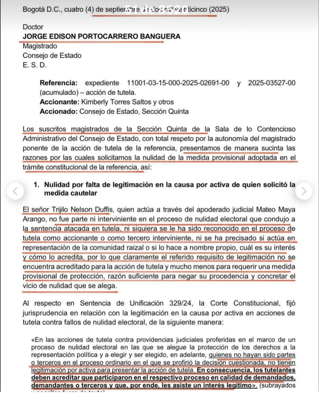 Consejo de Estado pide celeridad en tutela sobre elección del gobernador de San Andrés