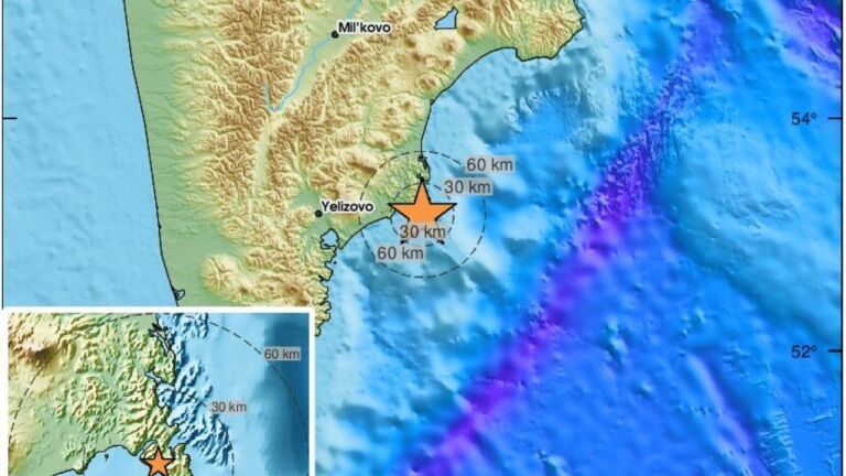Magnitud 7.8 Zadar Magnitda fue sacudida por la península rusa Kamchatka: la advertencia era tsunami