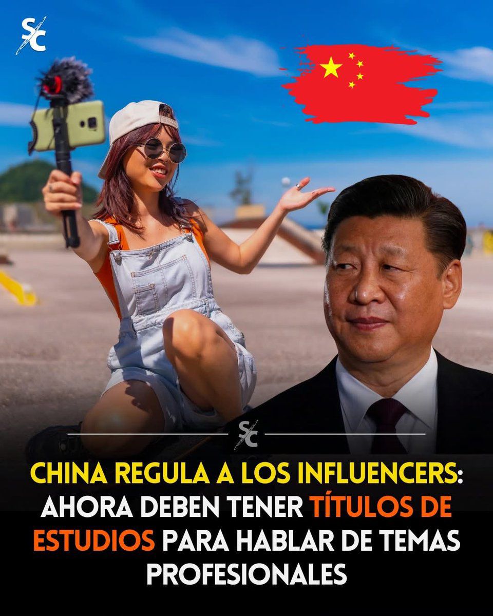 China exige títulos universitarios a influencers para hablar de temas profesionales