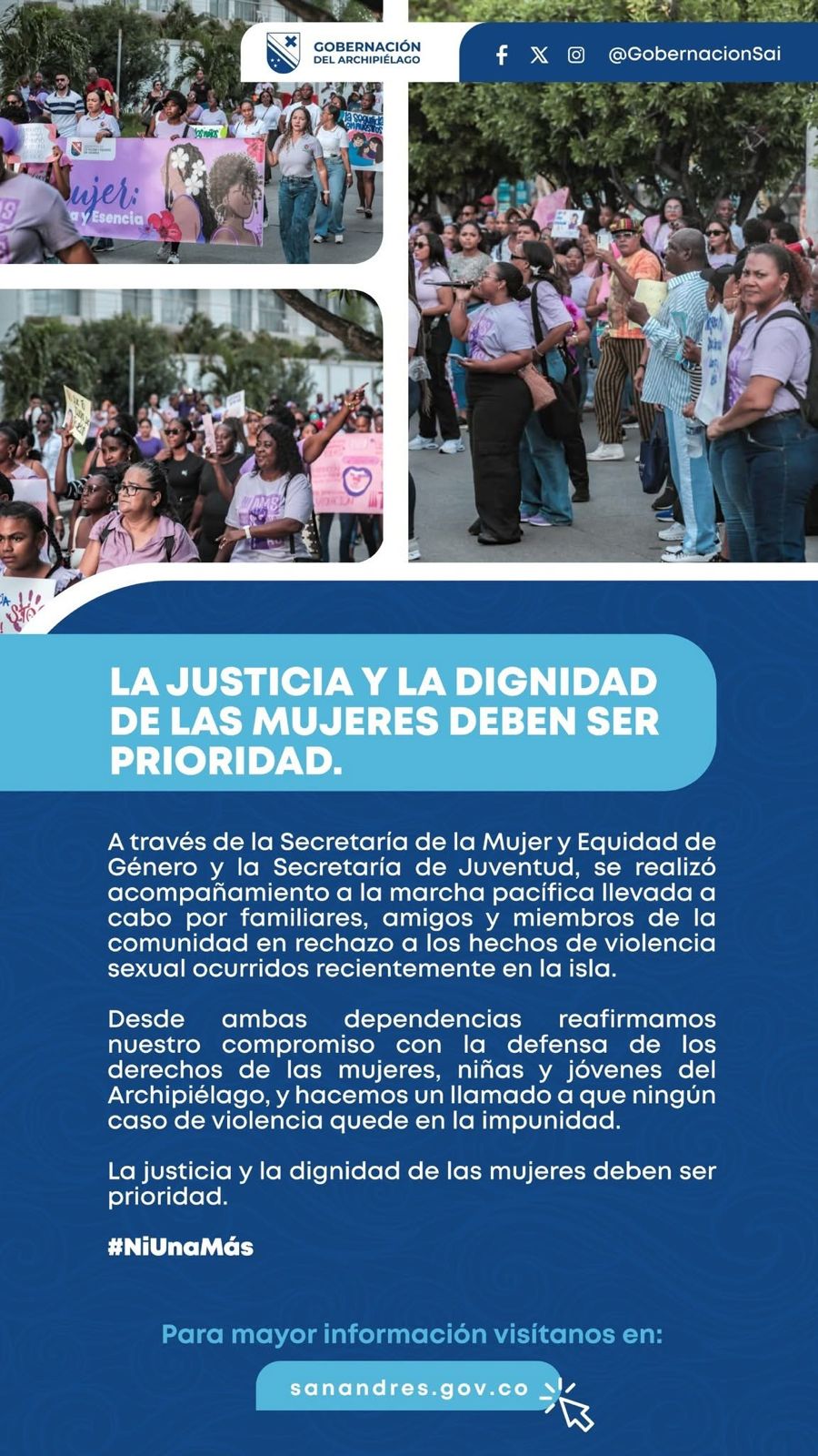 Archipiélago marcha contra las violencias basadas en género