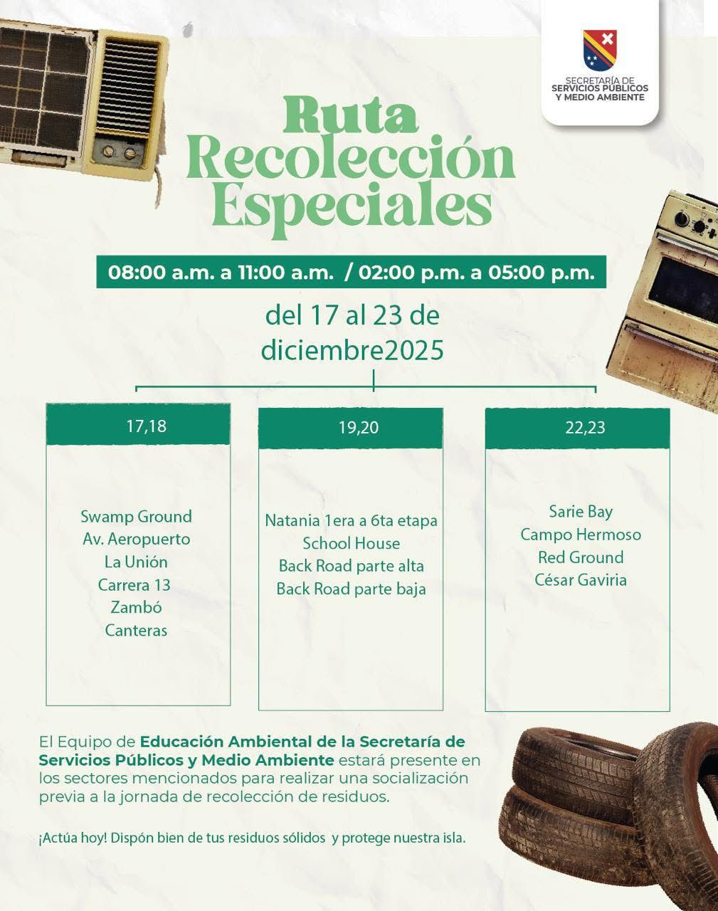 Seguimos recogiendo residuos especiales en San Andrés