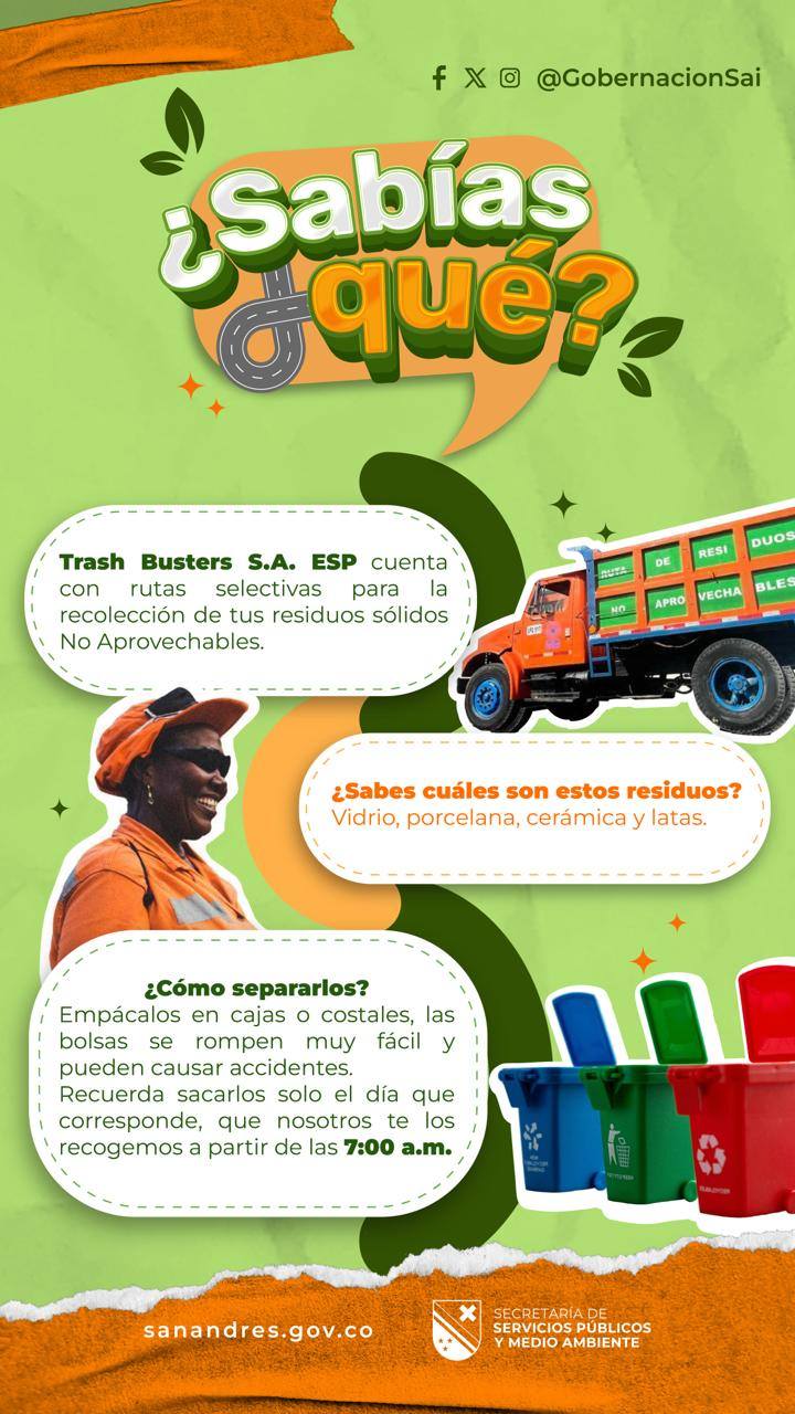 Revisa tu ruta de residuos no aprovechables.