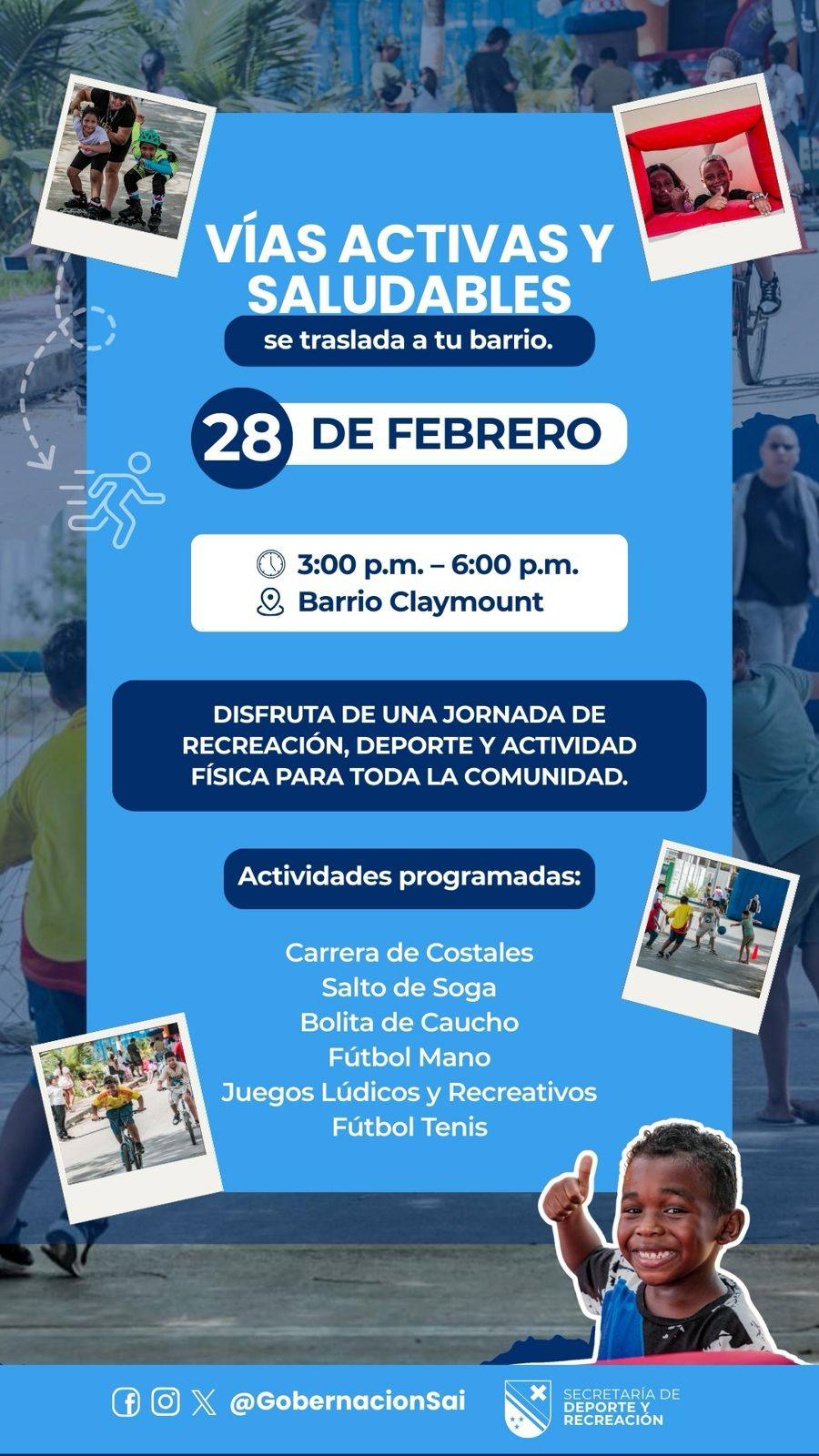 Vías Activas y Saludables llega al sector de Claymount.
