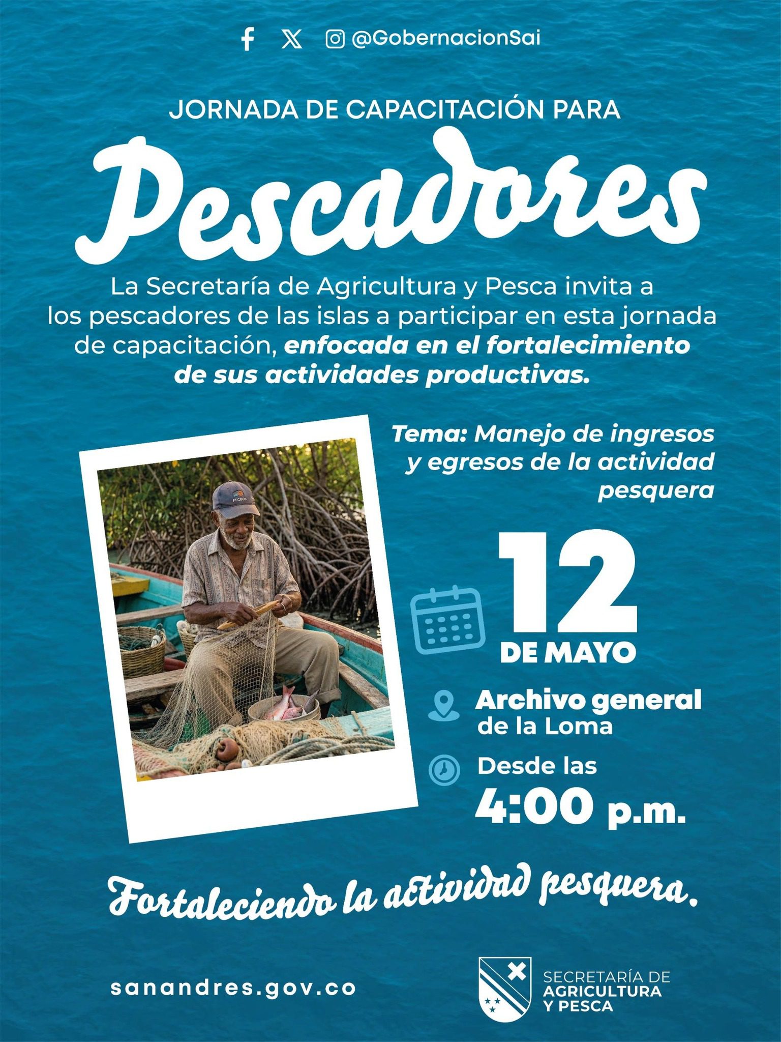 Secretaría de Agricultura y Pesca impulsa espacios de capacitación para fortalecer el sector pesquero.