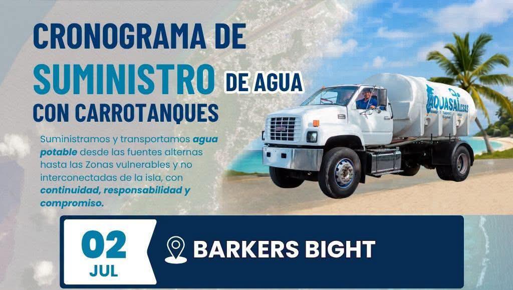 Más agua para las familias isleñas: continúa el abastecimiento con carrotanques durante julio